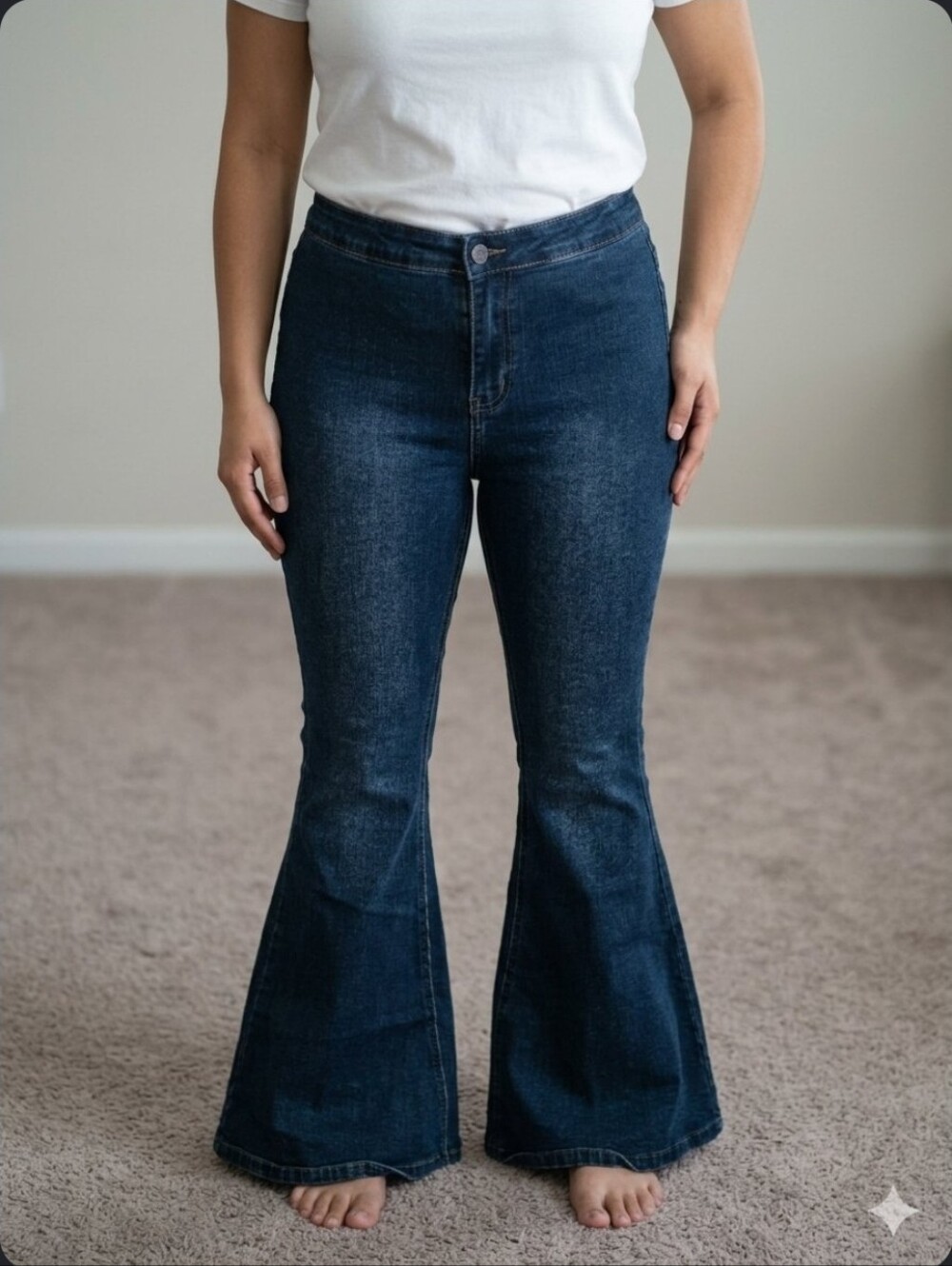 Rock & Roll Cowgirl Dark Blue Flare Jeans